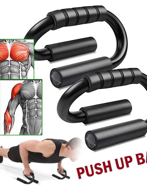 Load image into Gallery viewer, Push up Bar S Shapes Non-Slip Fitness Stand Exercise Grips Strength Workout Equipment Home Gym
