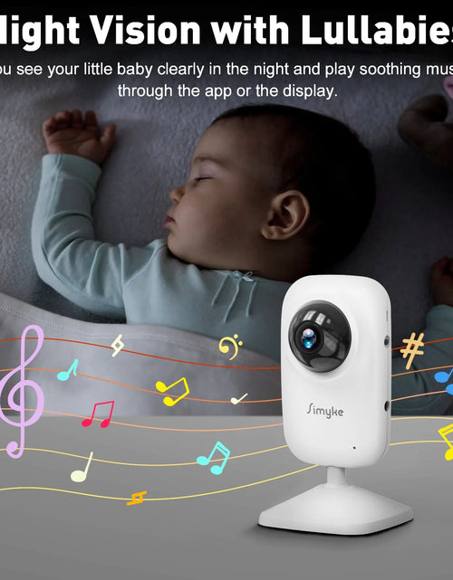 Load image into Gallery viewer, Upgrade Video Baby Monitor with 2 Cameras and Audio 2.8&quot; LCD Screen, Night Vision, APP, 2 Way Talk, 1200Ft Long Range, Feeding Clock, Temperature Detection, Portable Wireless Baby Cam Home Use
