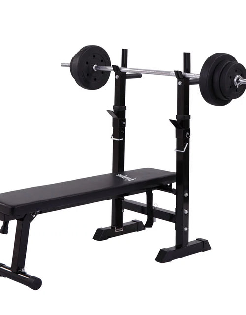 Load image into Gallery viewer, Folding Weight Bench Home Gym Adjustable Strength Training Adjustable Barbell Rack
