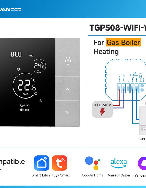 Load image into Gallery viewer, Wifi Thermostat Tuya Smart Home Thermoregulator for Boiler/Electric/Underfloor Heating Temperature Controller Alice Alexa Google
