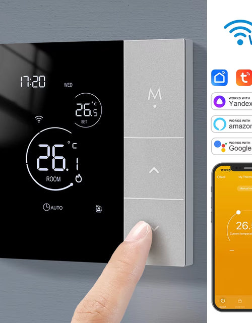 Load image into Gallery viewer, Wifi Thermostat Tuya Smart Home Thermoregulator for Boiler/Electric/Underfloor Heating Temperature Controller Alice Alexa Google
