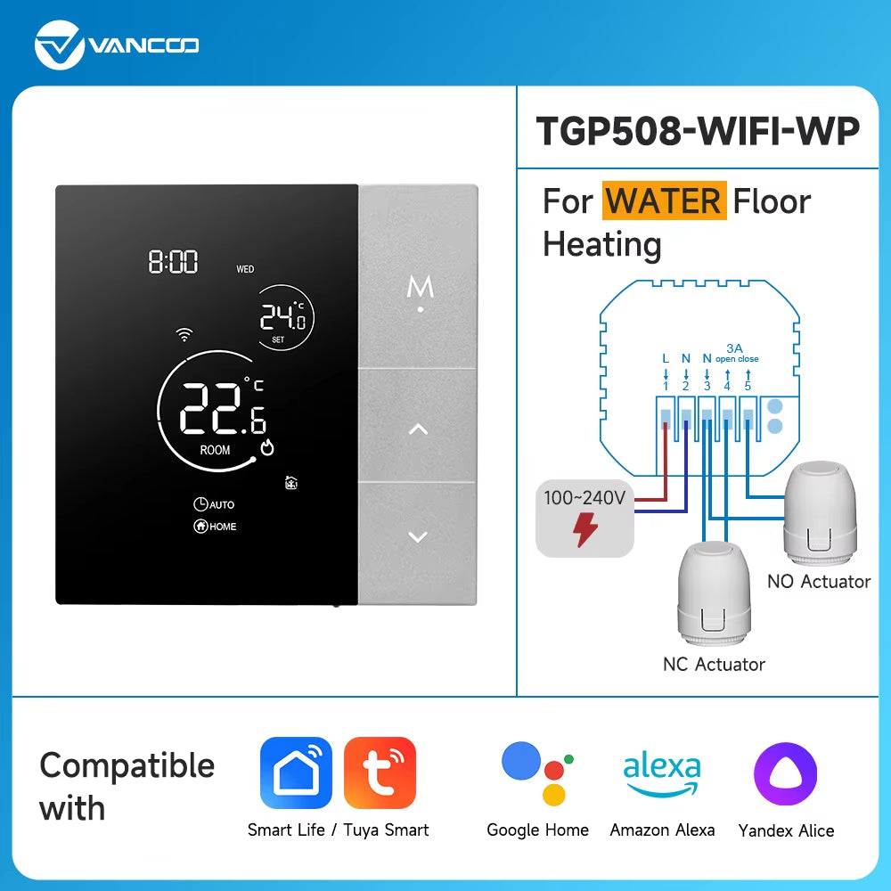 Wifi Thermostat Tuya Smart Home Thermoregulator for Boiler/Electric/Underfloor Heating Temperature Controller Alice Alexa Google